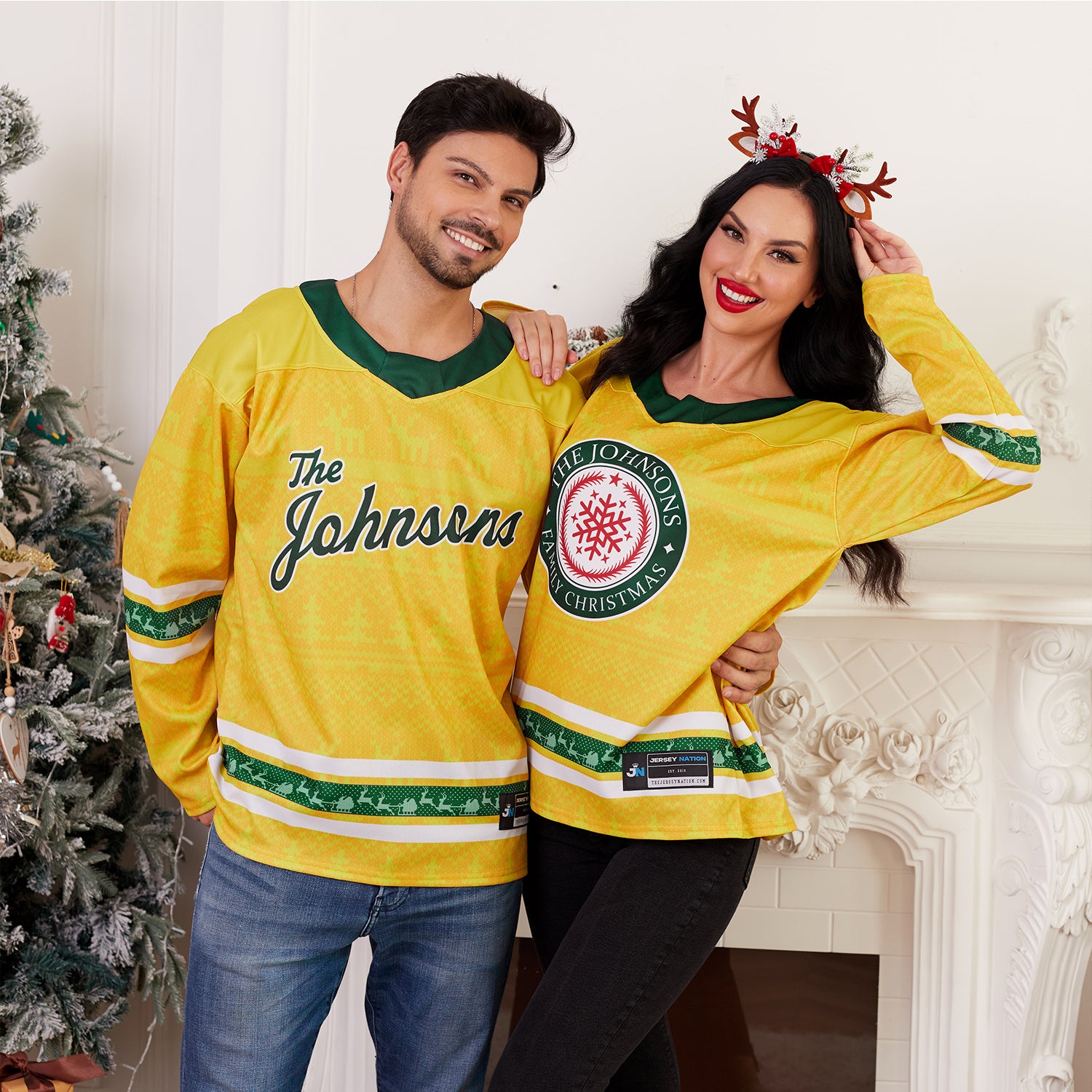 Family Christmas Custom Hockey Jersey - Image 39