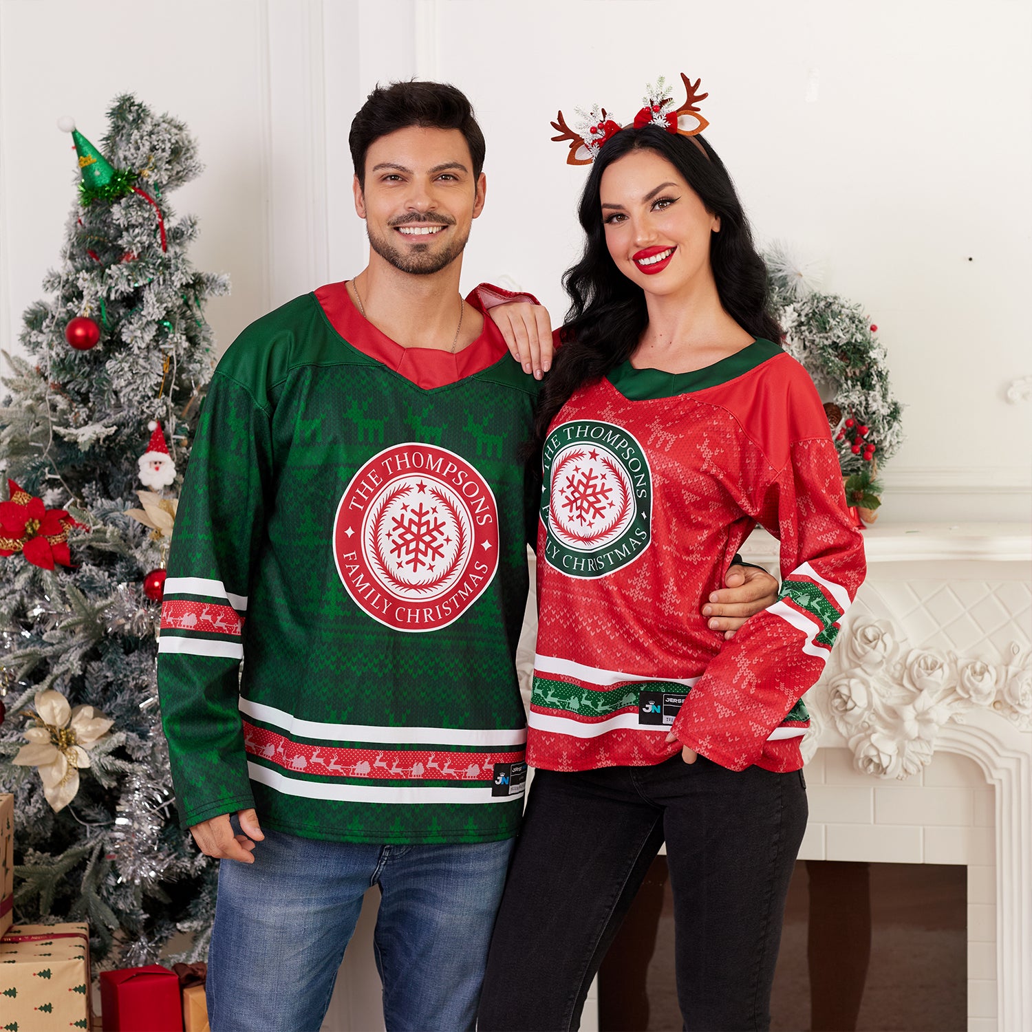 Family Christmas Custom Hockey Jersey - Image 2