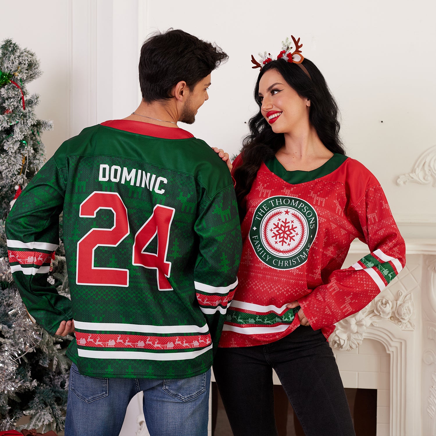 Family Christmas Custom Hockey Jersey - Image 8