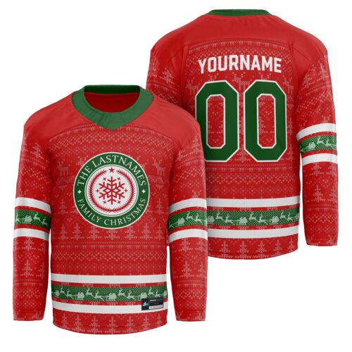 Family Christmas Custom Hockey Jersey
