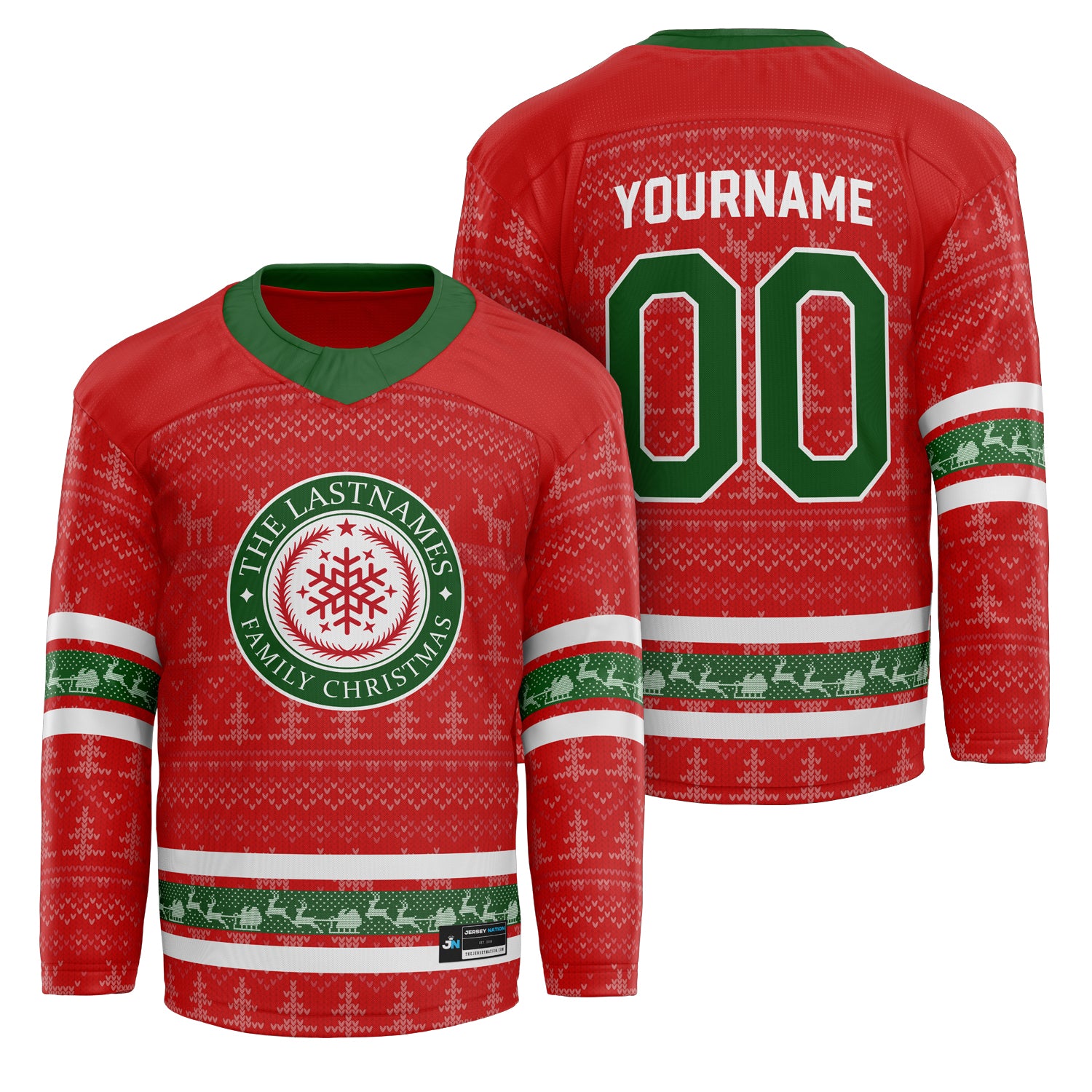 Family Christmas Custom Hockey Jersey