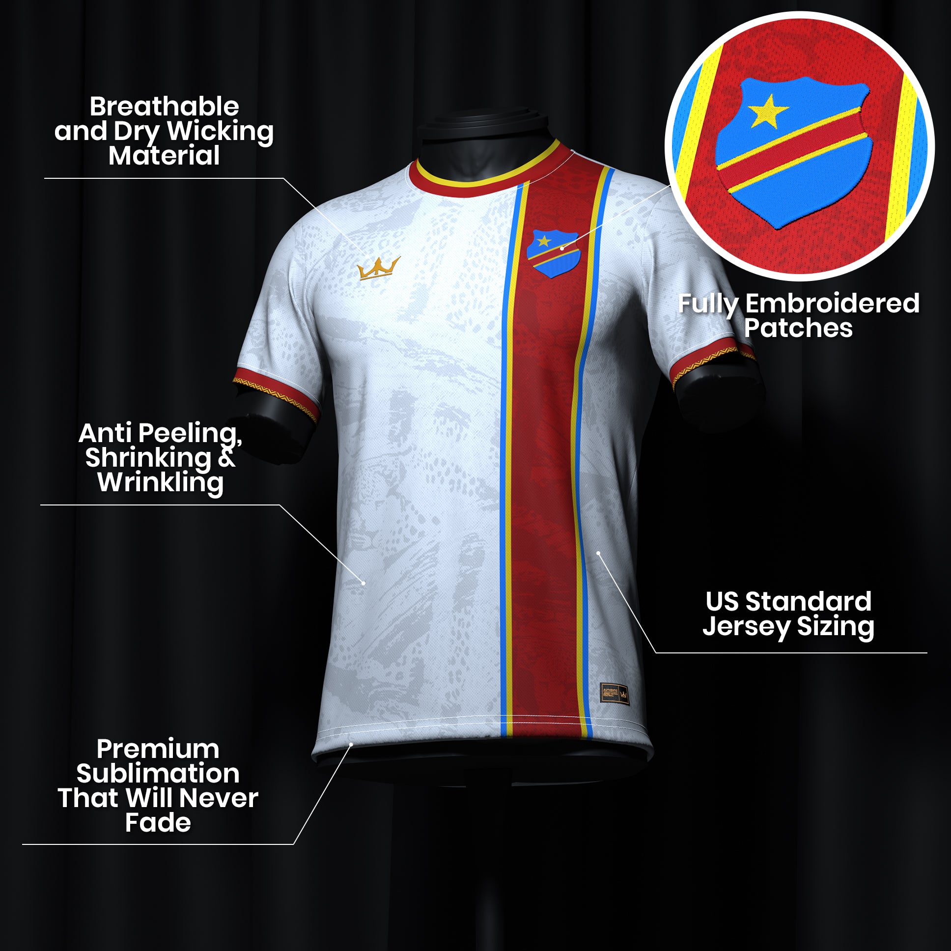 DR Congo Heritage Custom Football Jersey - Image 13