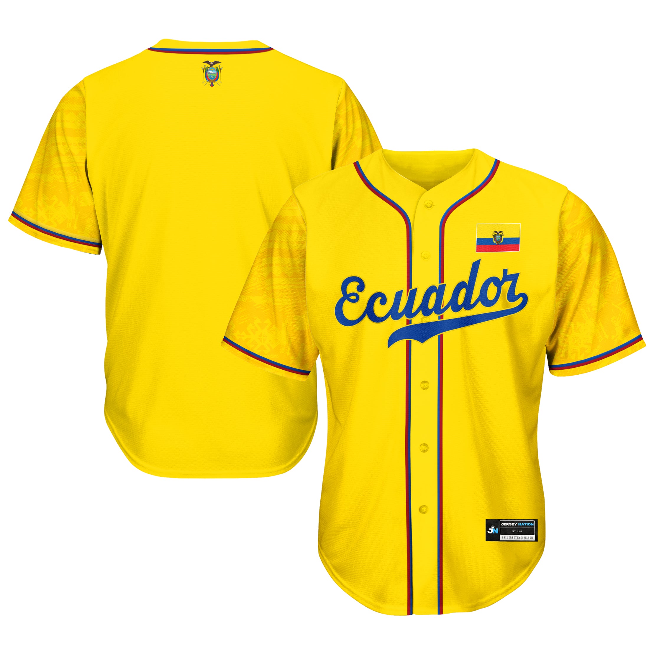 Ecuador Heritage Custom Baseball Jersey