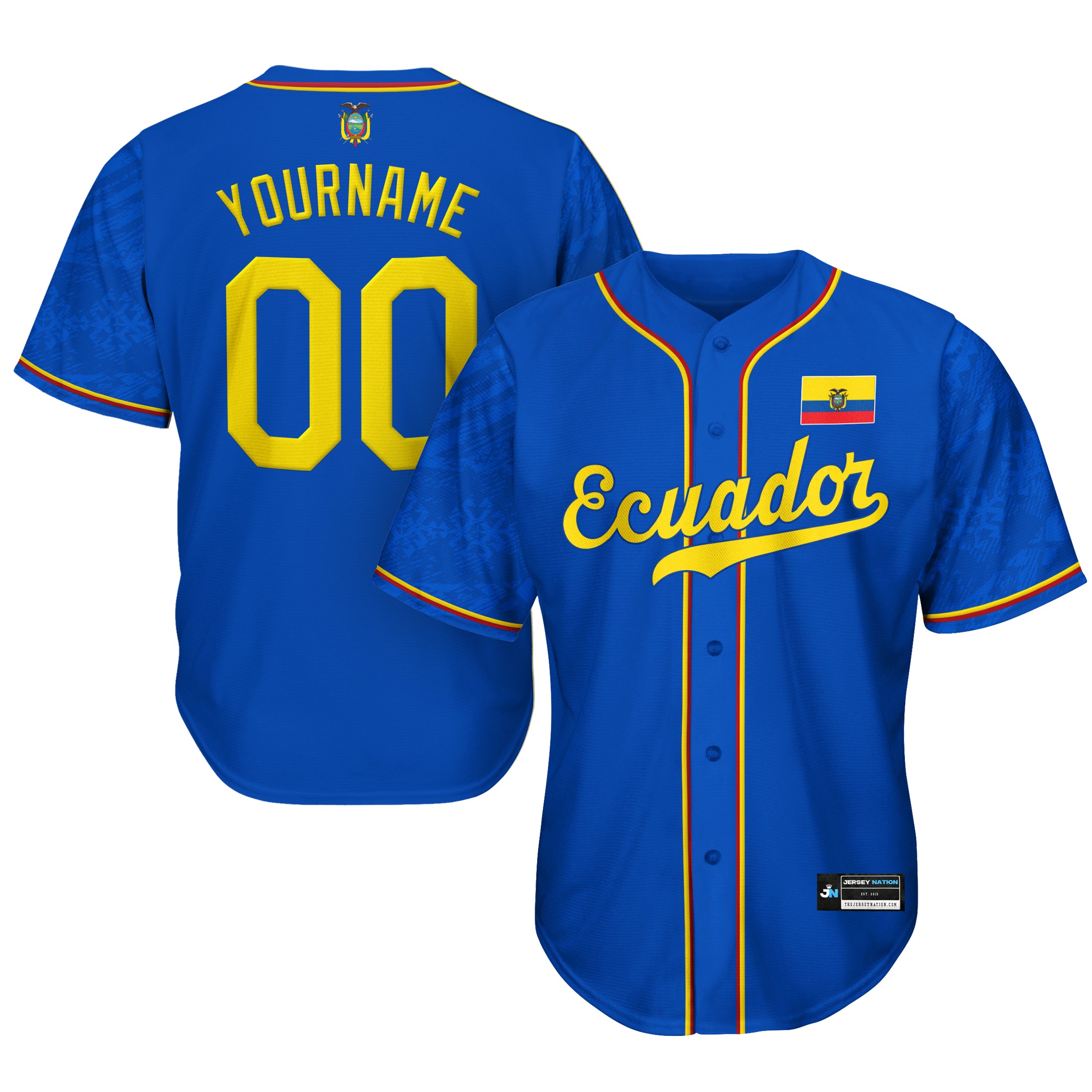 Ecuador Heritage Custom Baseball Jersey - Image 4