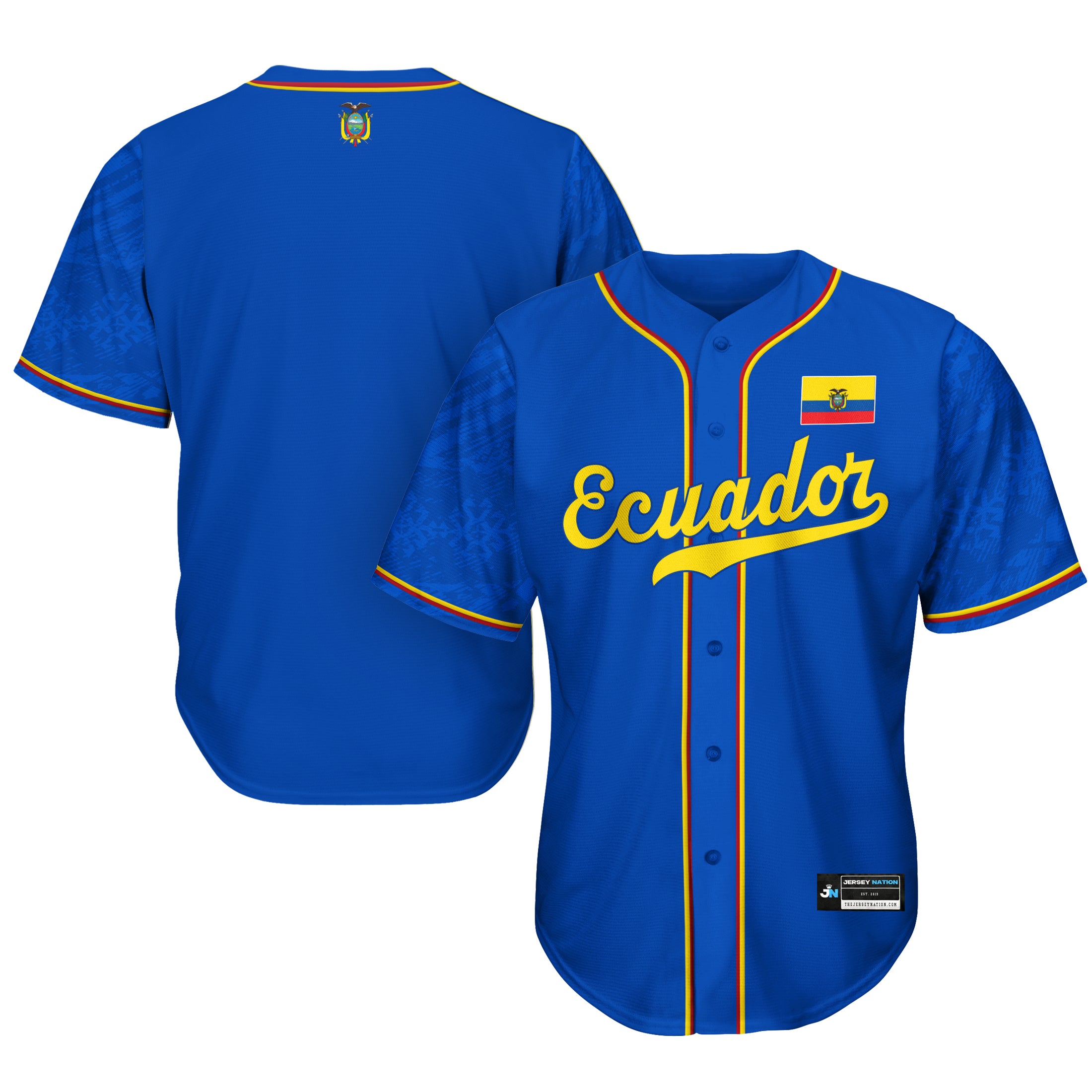 Ecuador Heritage Custom Baseball Jersey - Image 3