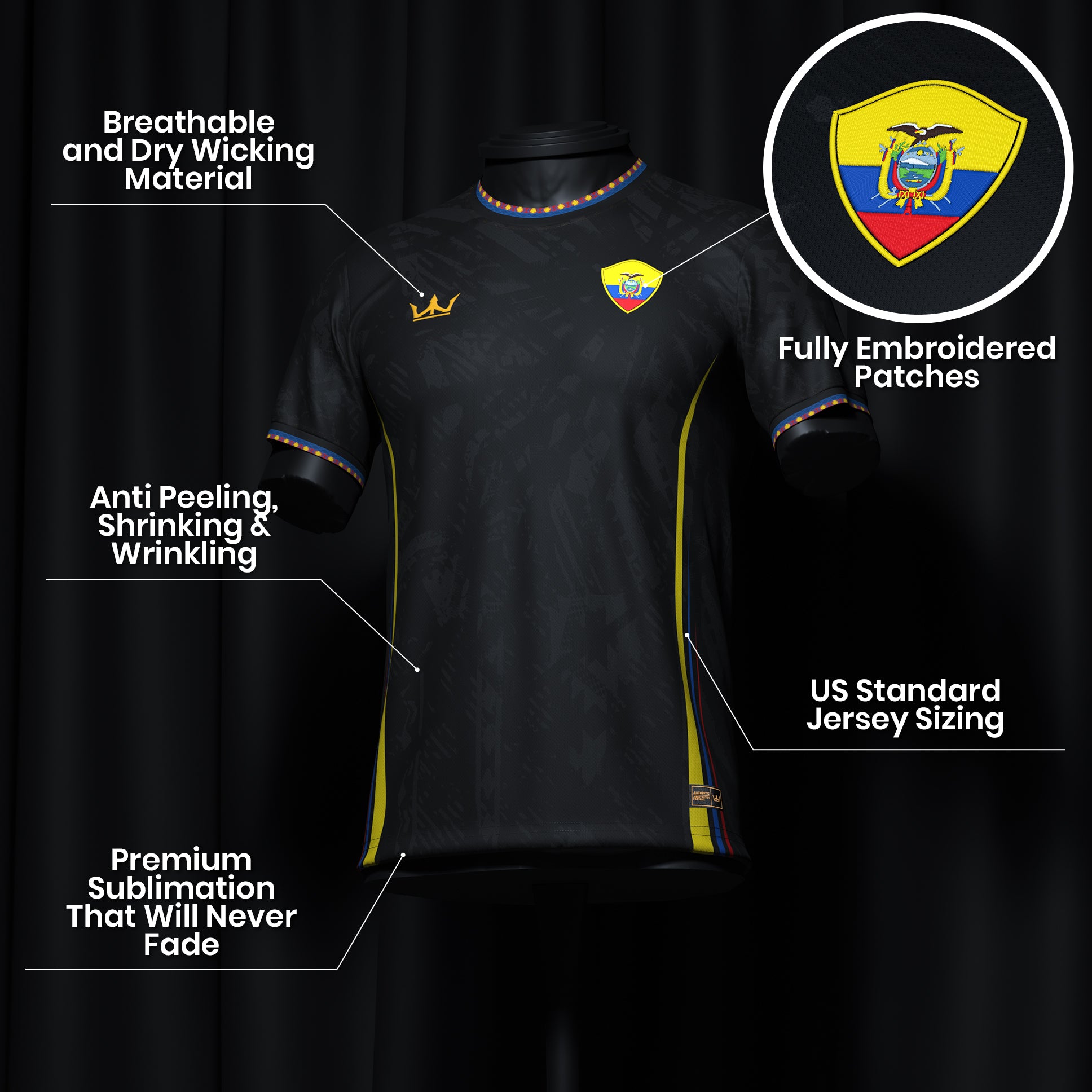 Ecuador Heritage Custom Football Jersey - Image 16