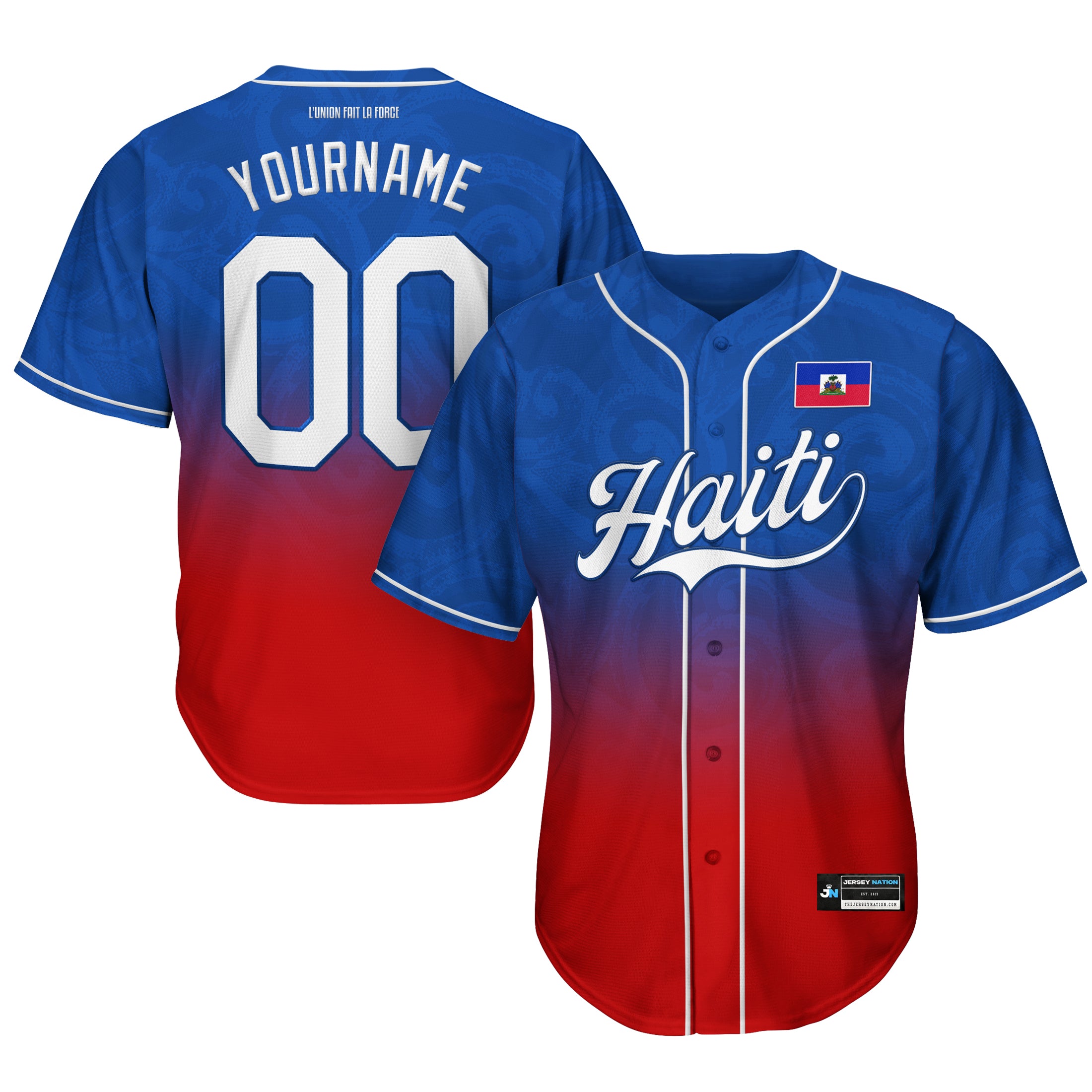 Haiti Heritage Custom Baseball Jersey - Image 2