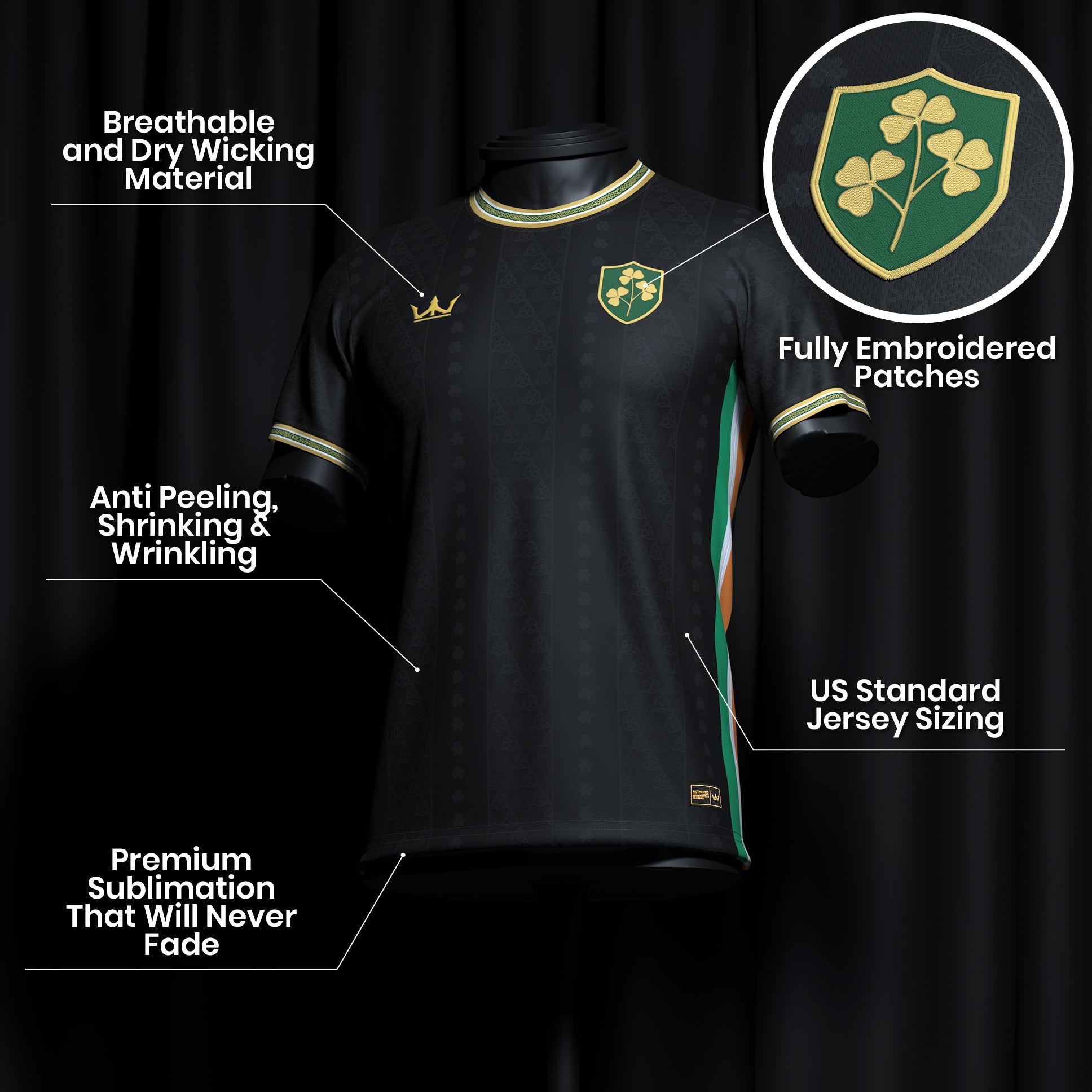 Ireland Heritage Custom Football Jersey - Image 22