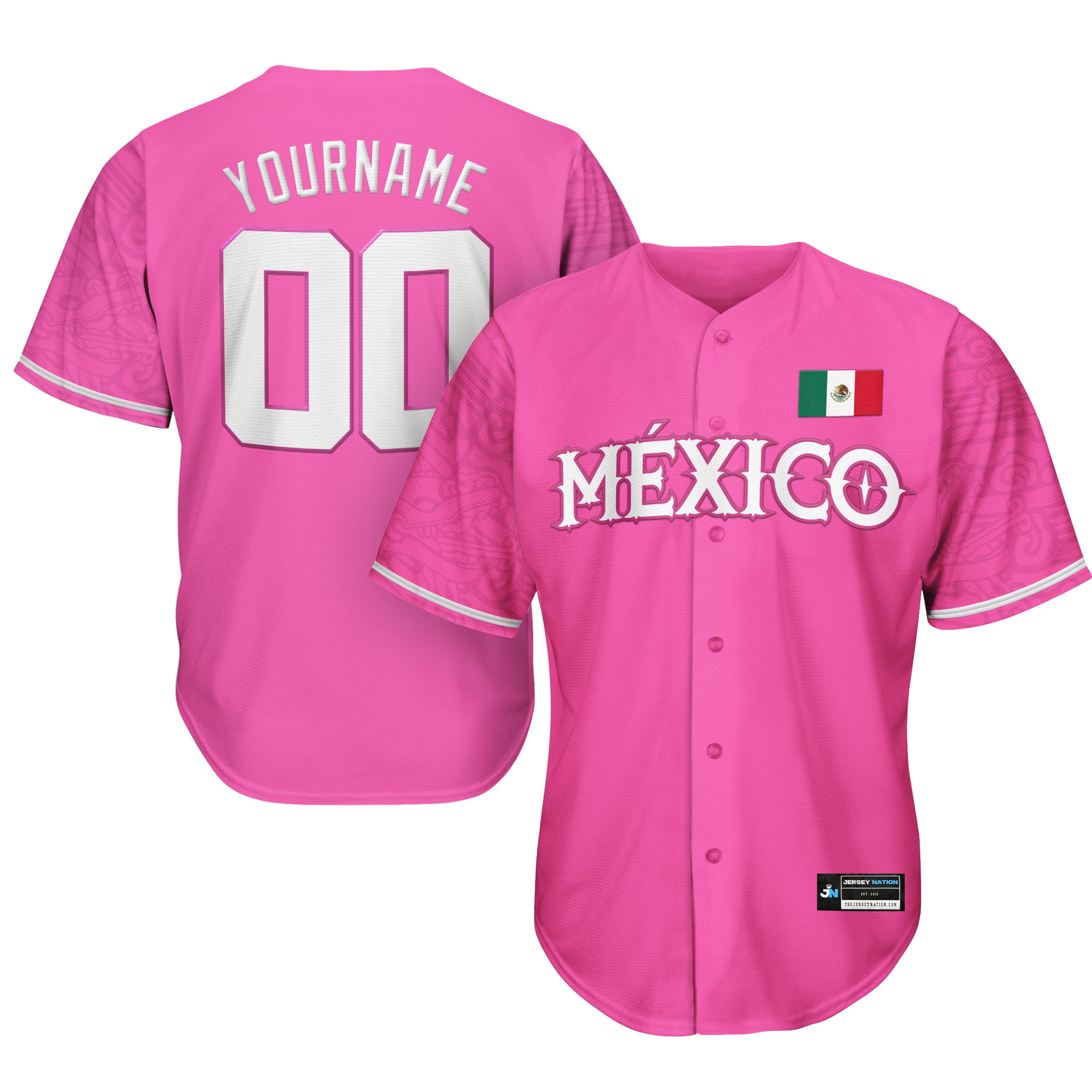 Mexico Heritage Custom Baseball Jersey - Image 47