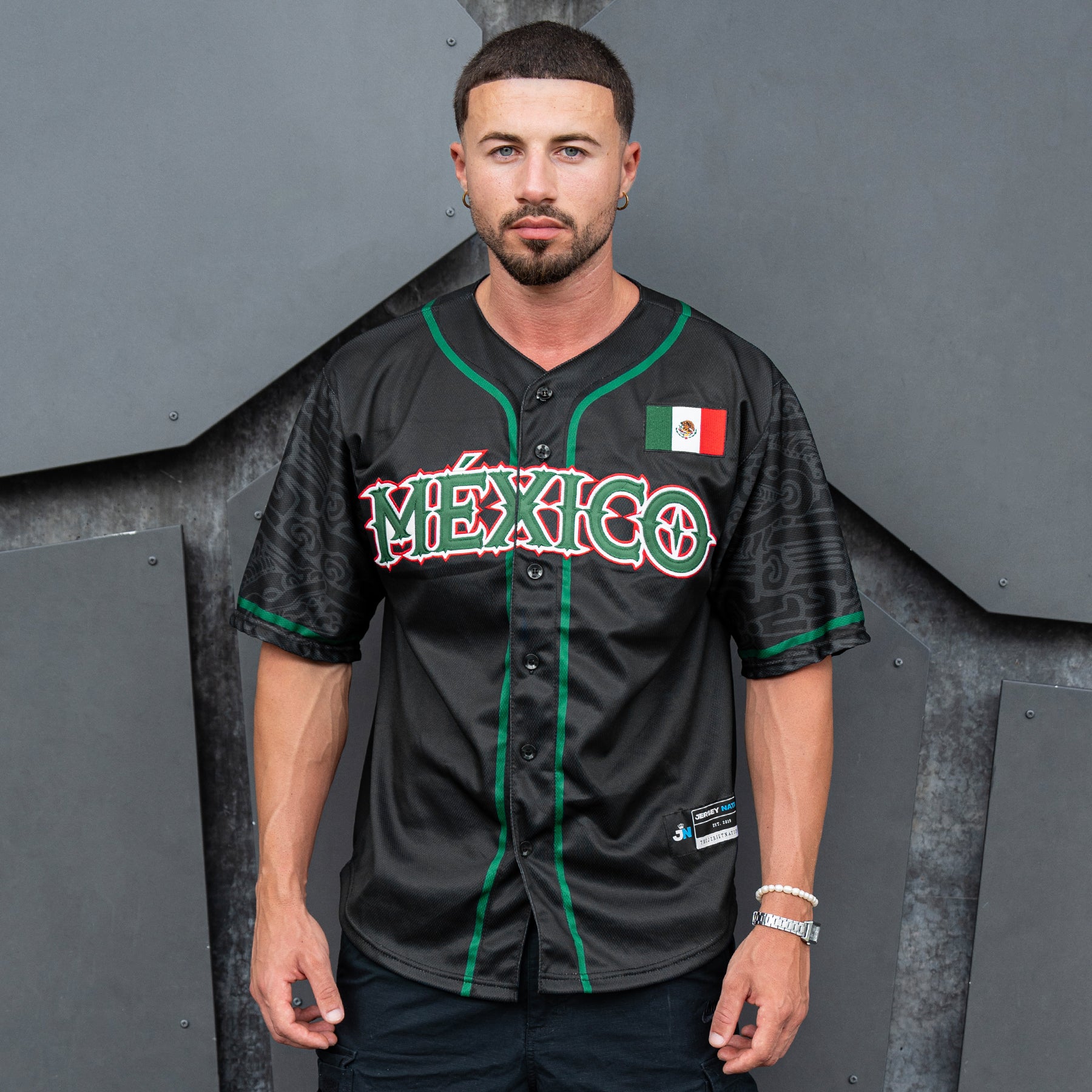 Mexico Heritage Custom Baseball Jersey - Image 2