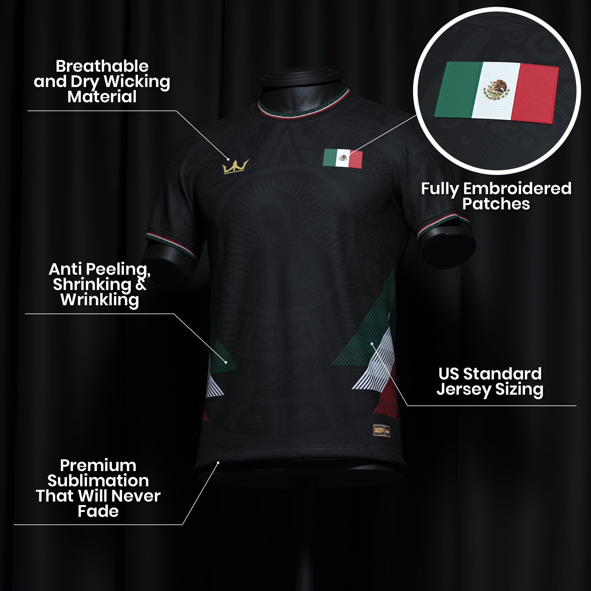 Mexico Heritage Custom Football Jersey - Image 17