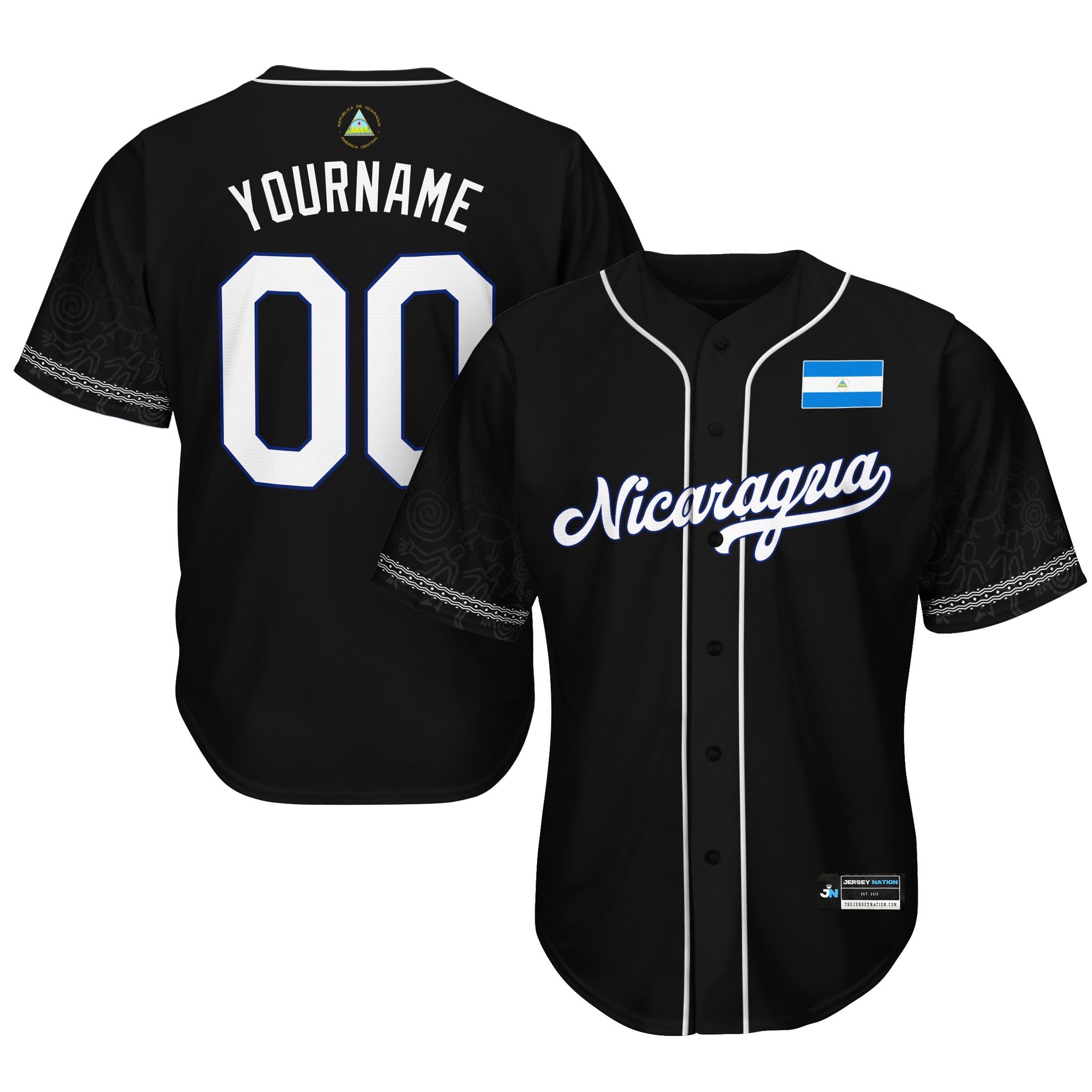 Nicaragua Heritage Custom Baseball Jersey - Image 4