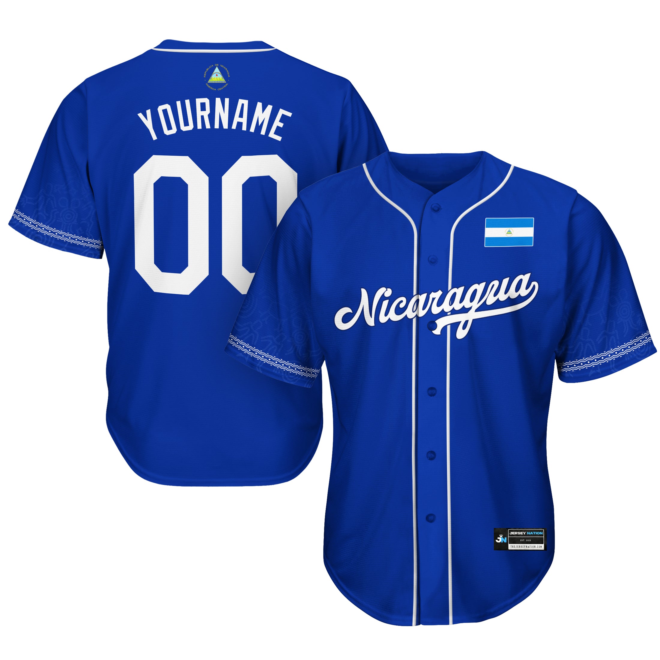 Nicaragua Heritage Custom Baseball Jersey - Image 2