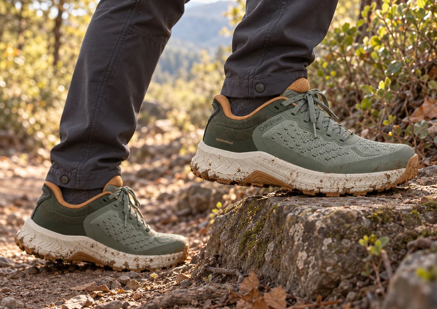 Expedition Trail Low Hands-Free Waterproof - Green/Terracotta - Image 13