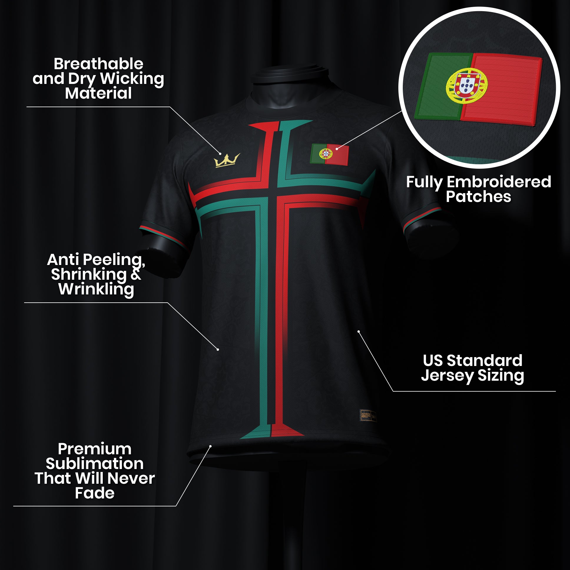 Portugal Heritage Custom Football Jersey - Image 8
