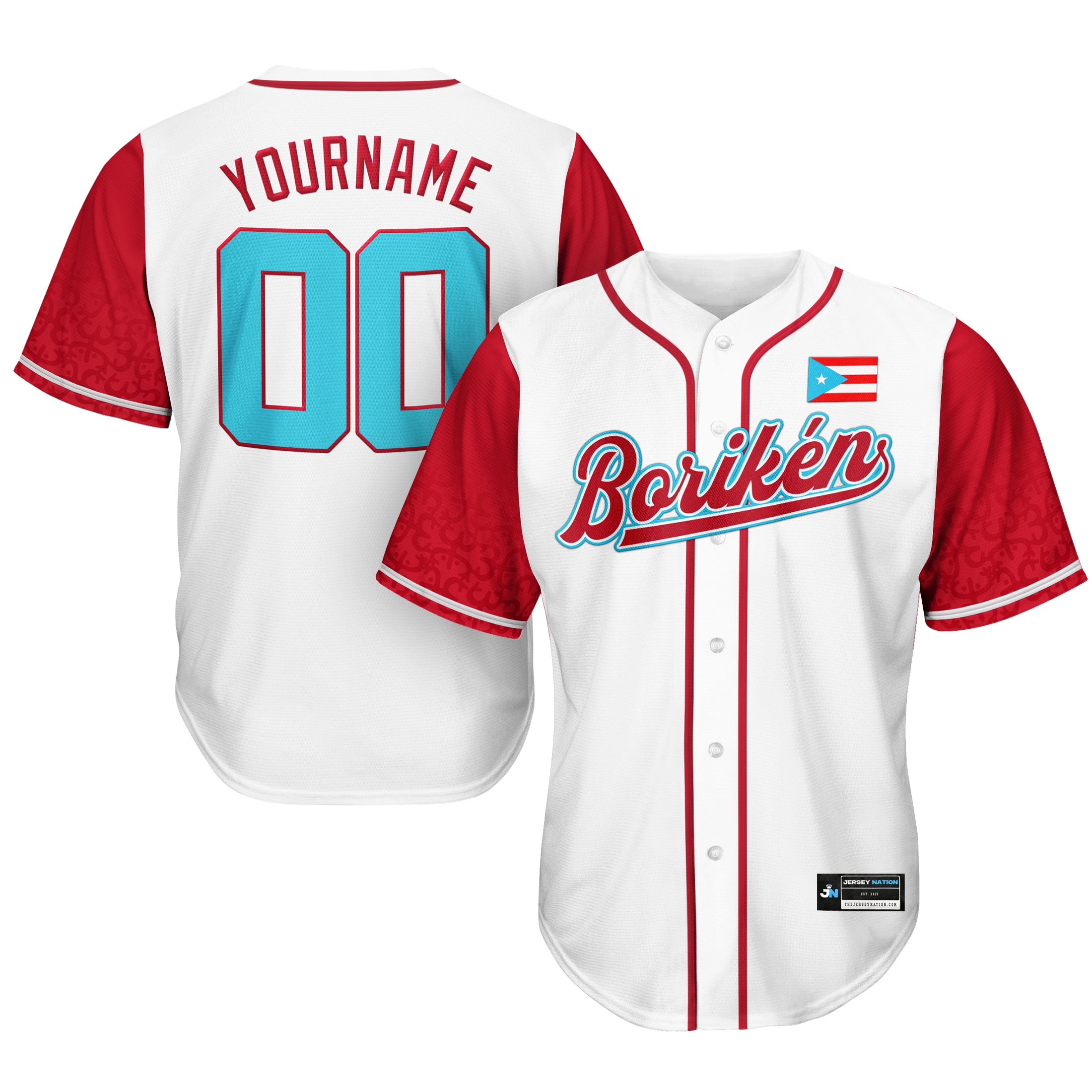 Puerto Rico Heritage Custom Baseball Jersey
