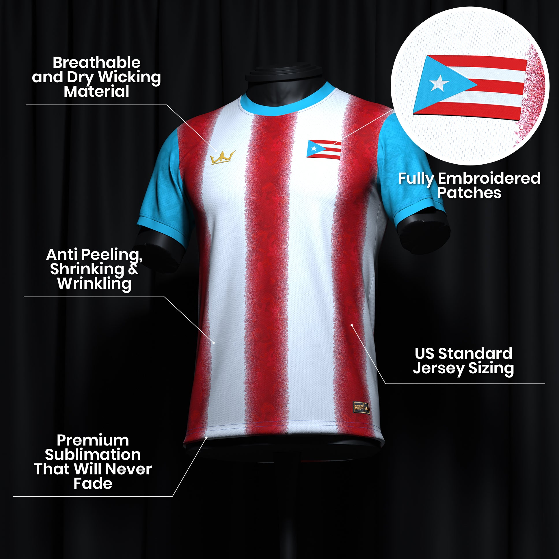 Puerto Rico Heritage Custom Football Jersey - Image 20