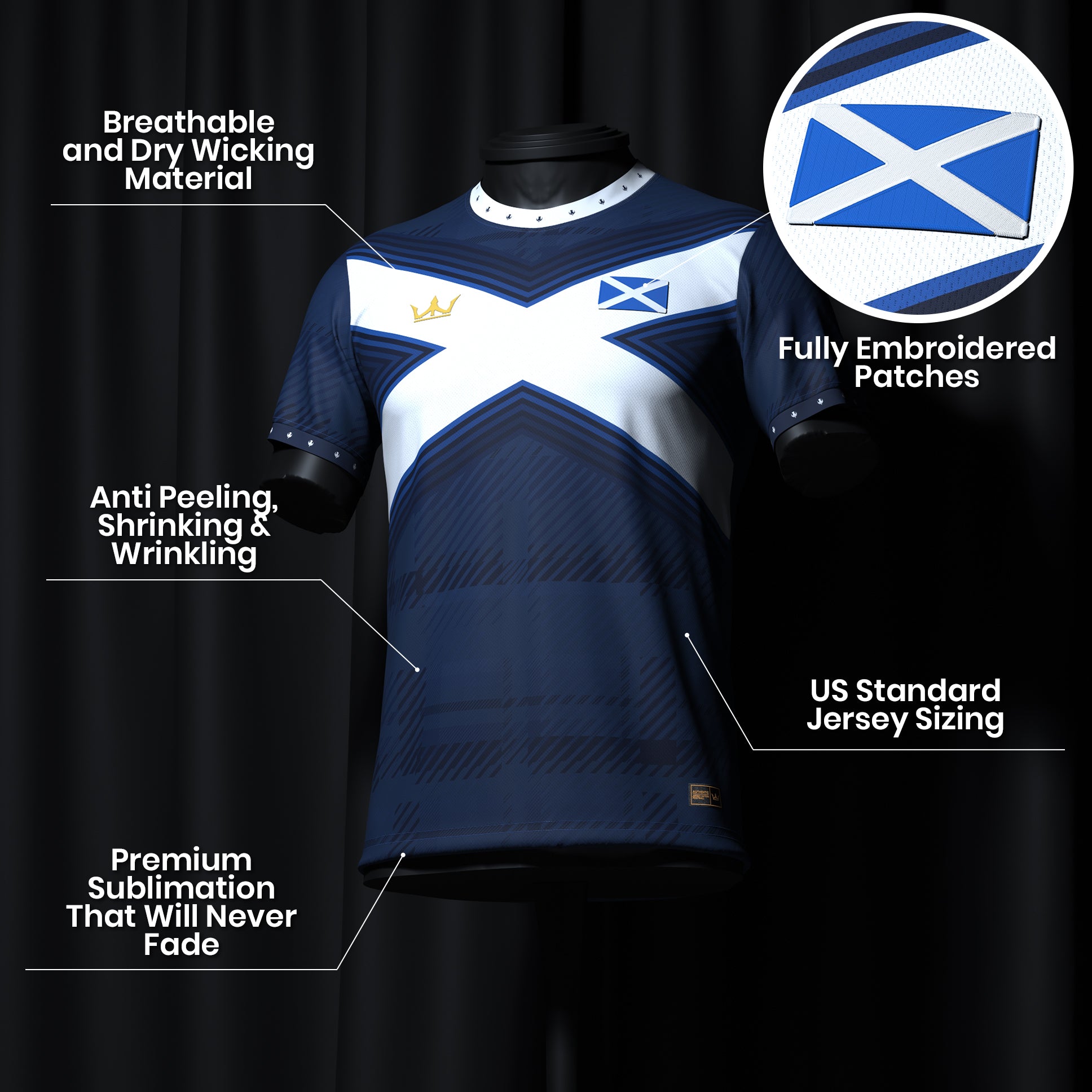 Scotland Heritage Custom Football Jersey - Image 6